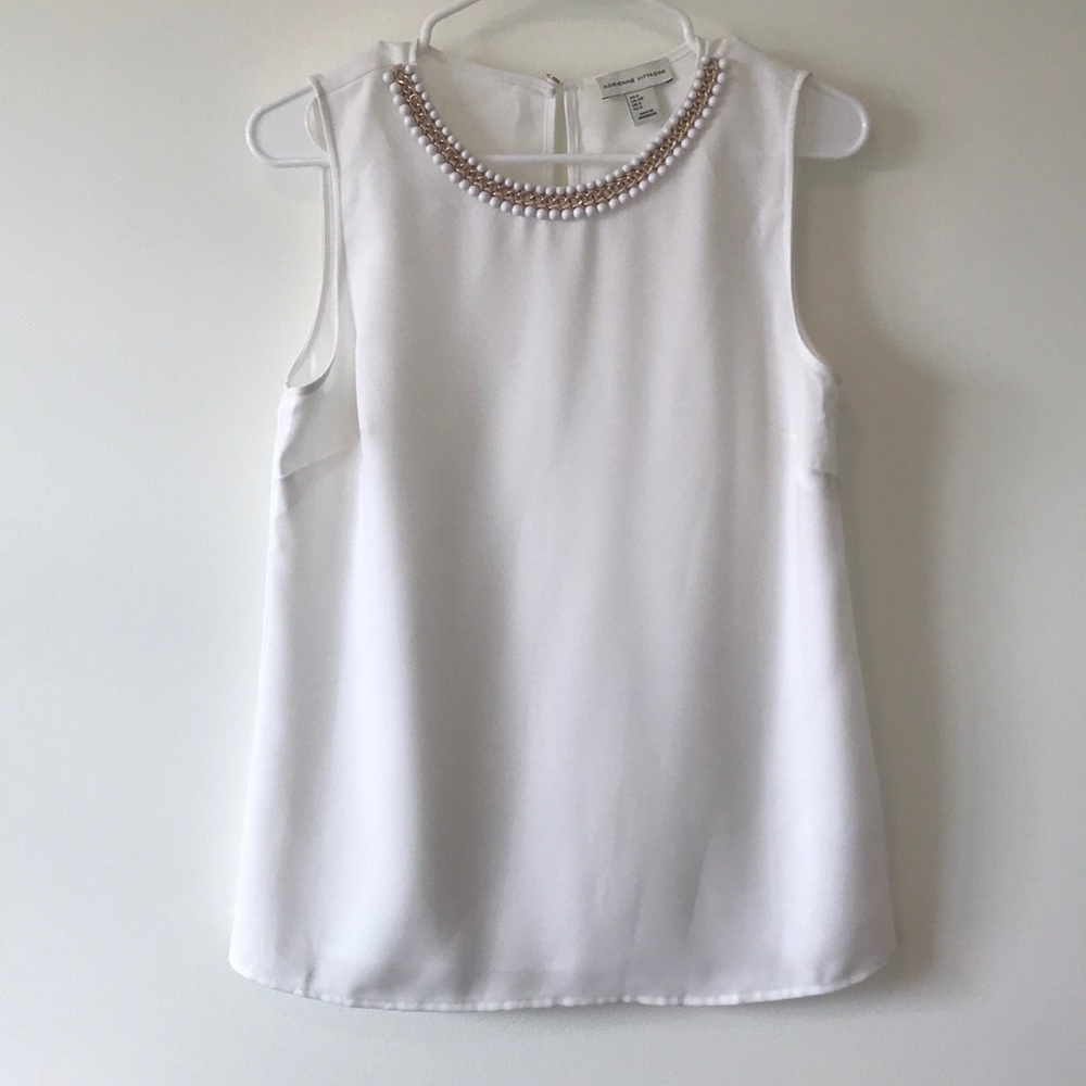 EMBELLISHED SLEEVELESS BLOUSE
